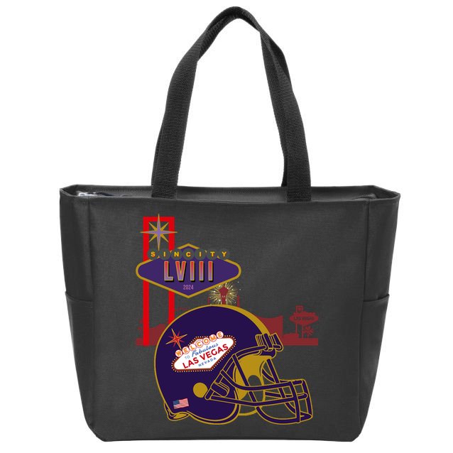 Las Vegas Football Party 2024 Football Zip Tote Bag