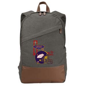 Las Vegas Football Party 2024 Football Cotton Canvas Backpack