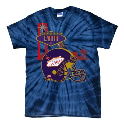 Las Vegas Football Party 2024 Football Tie-Dye T-Shirt