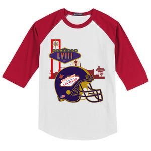 Las Vegas Football Party 2024 Football Kids Colorblock Raglan Jersey