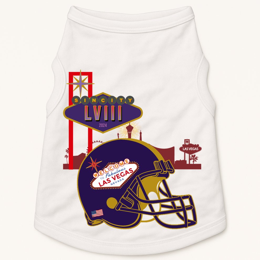 Las Vegas Football Party 2024 Football Doggie Tank