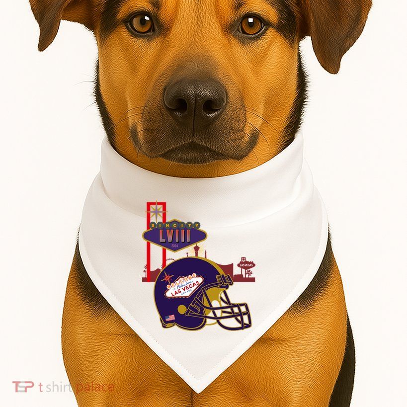 Las Vegas Football Party 2024 Football USA-Made Doggie Bandana