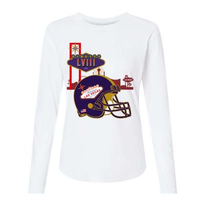 Las Vegas Football Party 2024 Football Womens Cotton Relaxed Long Sleeve T-Shirt