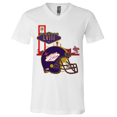 Las Vegas Football Party 2024 Football V-Neck T-Shirt