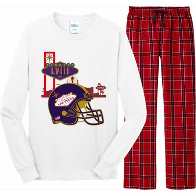 Las Vegas Football Party 2024 Football Long Sleeve Pajama Set