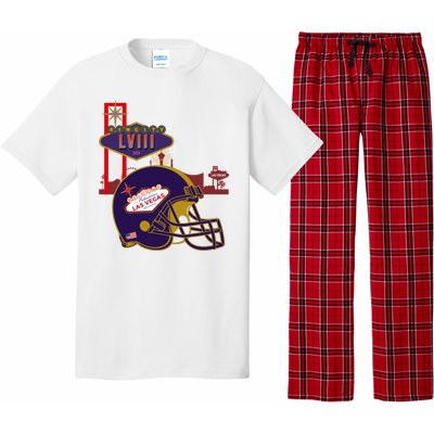 Las Vegas Football Party 2024 Football Pajama Set