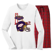 Las Vegas Football Party 2024 Football Women's Long Sleeve Flannel Pajama Set 