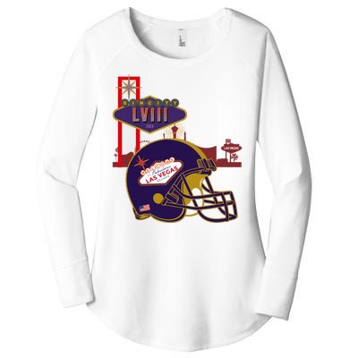 Las Vegas Football Party 2024 Football Women's Perfect Tri Tunic Long Sleeve Shirt