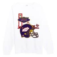 Las Vegas Football Party 2024 Football Premium Crewneck Sweatshirt