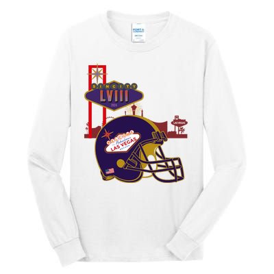 Las Vegas Football Party 2024 Football Tall Long Sleeve T-Shirt