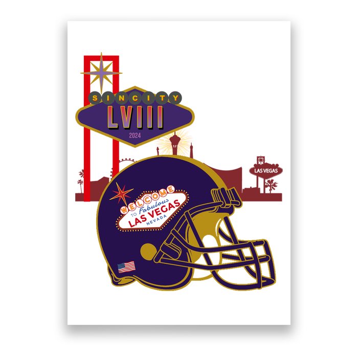 Las Vegas Football Party 2024 Football Poster