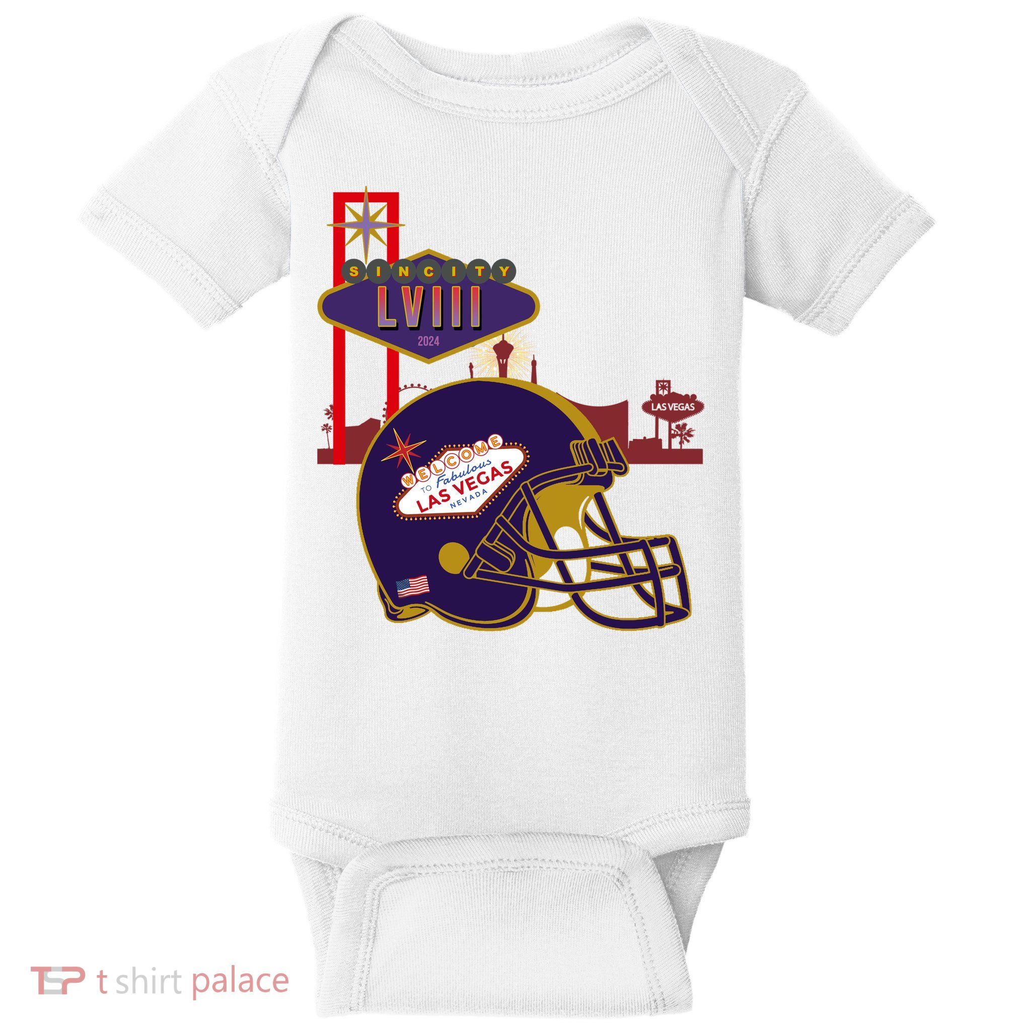 Las Vegas Football Party 2024 Football Baby Bodysuit