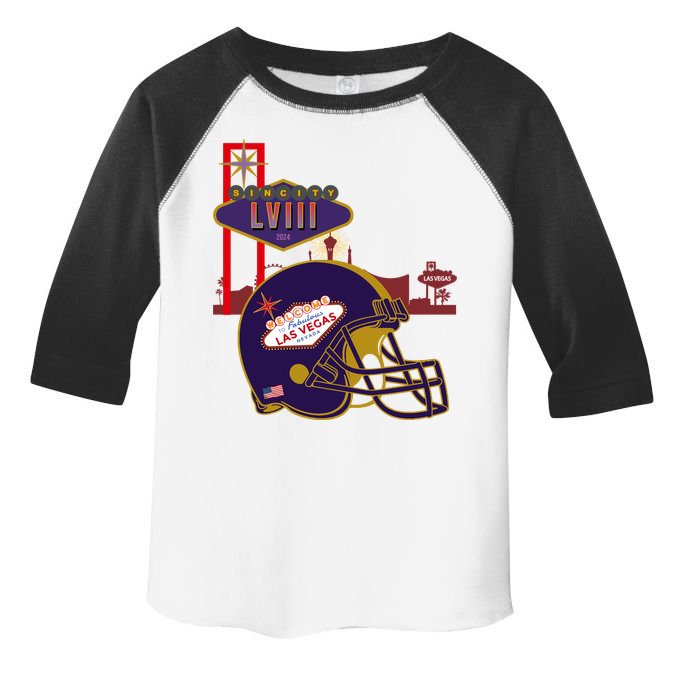 Las Vegas Football Party 2024 Football Toddler Fine Jersey T-Shirt