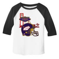 Las Vegas Football Party 2024 Football Toddler Fine Jersey T-Shirt