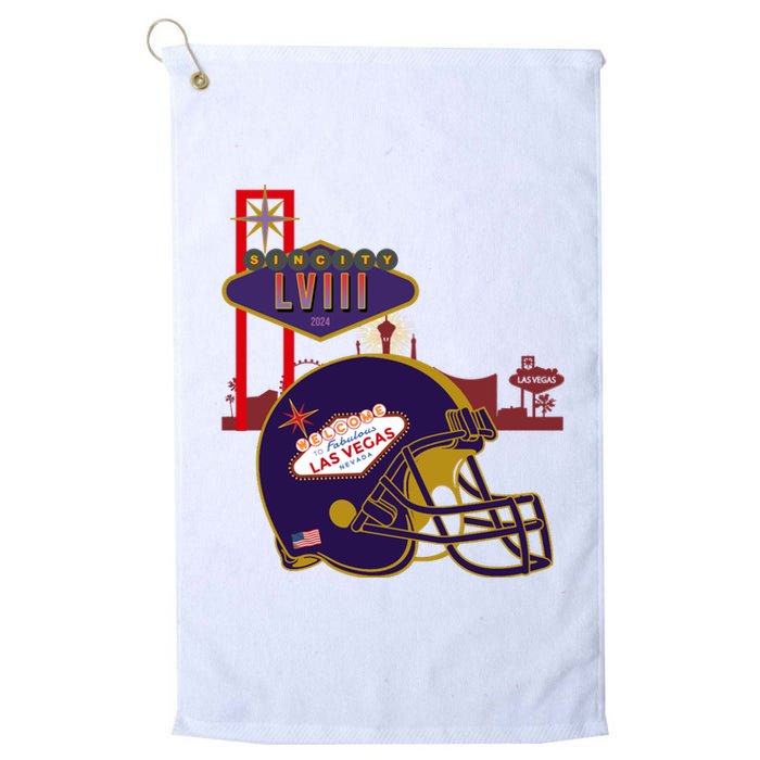 Las Vegas Football Party 2024 Football Platinum Collection Golf Towel