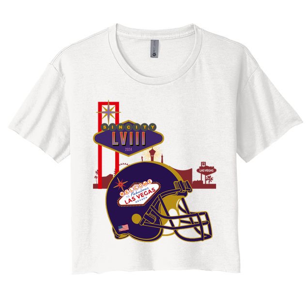 Las Vegas Football Party 2024 Football Crop Top