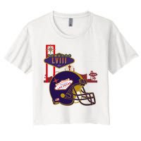 Las Vegas Football Party 2024 Football Women's Crop Top Tee