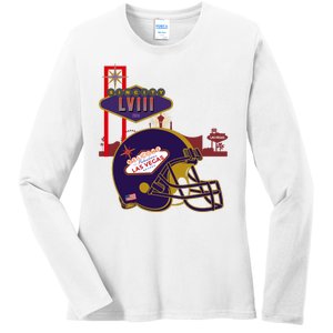 Las Vegas Football Party 2024 Football Ladies Long Sleeve Shirt