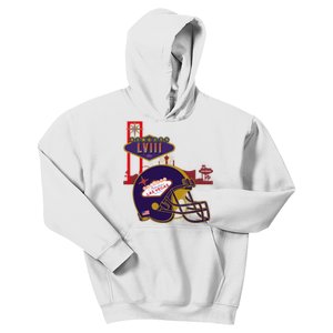 Las Vegas Football Party 2024 Football Kids Hoodie