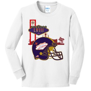 Las Vegas Football Party 2024 Football Kids Long Sleeve Shirt