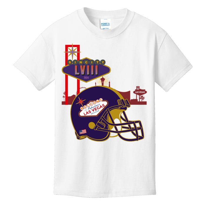 Las Vegas Football Party 2024 Football Kids T-Shirt