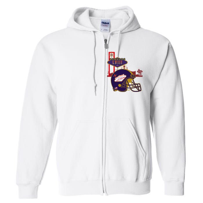 Las Vegas Football Party 2024 Football Full Zip Hoodie