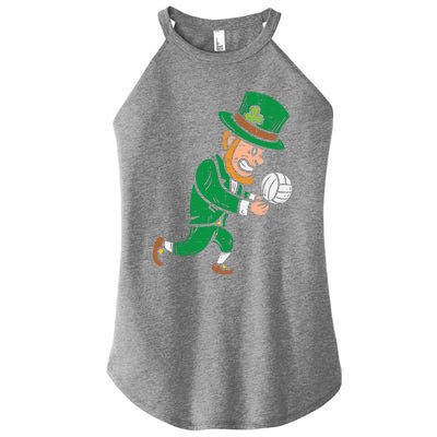 Leprechaun Volleyball Funny St Patricks Day Sport Lover Gift Funny Gift Women’s Perfect Tri Rocker Tank