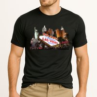 Las Vegas Famous Sign Strip Building Skyline Souvenir Cooling Performance Crew T-Shirt