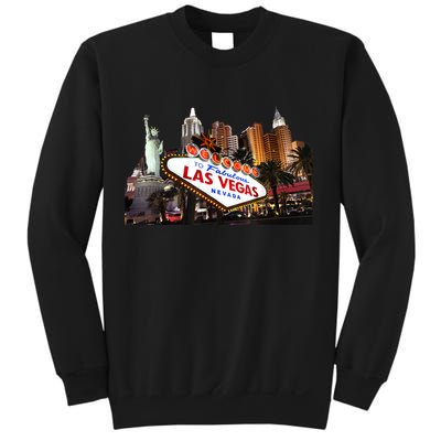 Las Vegas Famous Sign Strip Building Skyline Souvenir Sweatshirt