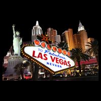 Las Vegas Famous Sign Strip Building Skyline Souvenir Button