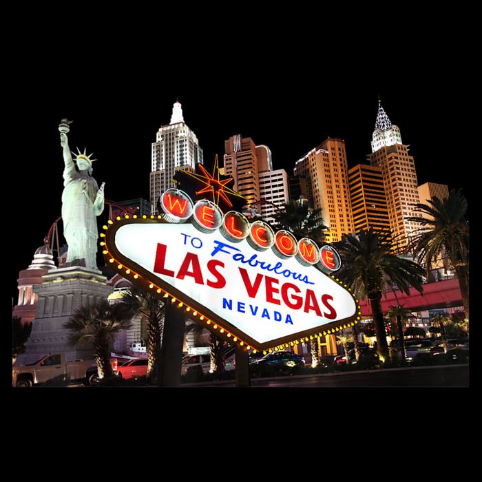Las Vegas Famous Sign Strip Building Skyline Souvenir Button