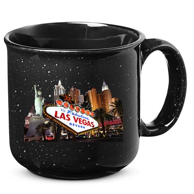 Las Vegas Famous Sign Strip Building Skyline Souvenir 15oz Campfire Ceramic Mug
