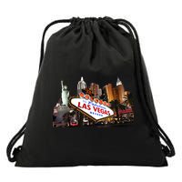 Las Vegas Famous Sign Strip Building Skyline Souvenir Drawstring Bag