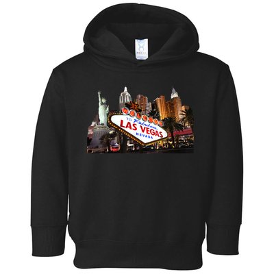 Las Vegas Famous Sign Strip Building Skyline Souvenir Toddler Hoodie