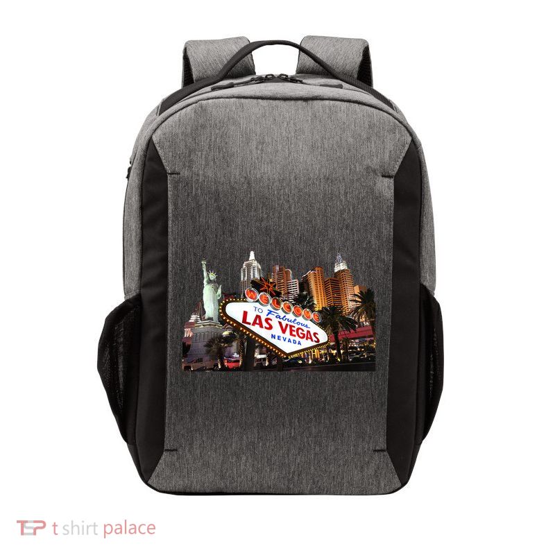 Las Vegas Famous Sign Strip Building Skyline Souvenir Vector Backpack