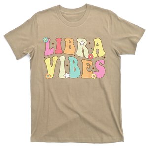 Libra Vibes Groovy Zodiac Birthday Women T-Shirt