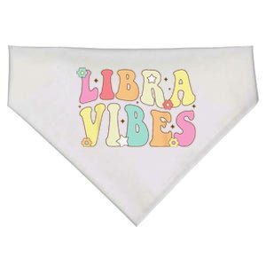 Libra Vibes Groovy Zodiac Birthday Women USA-Made Doggie Bandana