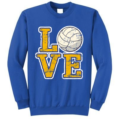 Love Volleyball Gift Tall Sweatshirt