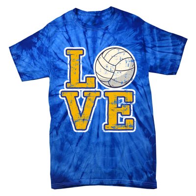 Love Volleyball Gift Tie-Dye T-Shirt