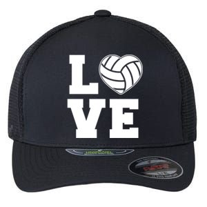 Love Volleyball Gift Flexfit Unipanel Trucker Cap