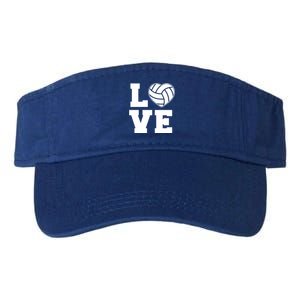 Love Volleyball Gift Valucap Bio-Washed Visor