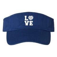 Love Volleyball Gift Valucap Bio-Washed Visor