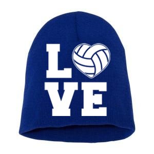 Love Volleyball Gift Short Acrylic Beanie