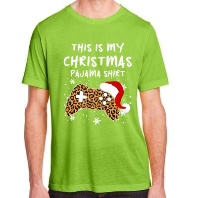 Leopard Video Game Santa Hat This Is My Christmas Pajama Cool Gift Adult ChromaSoft Performance T-Shirt