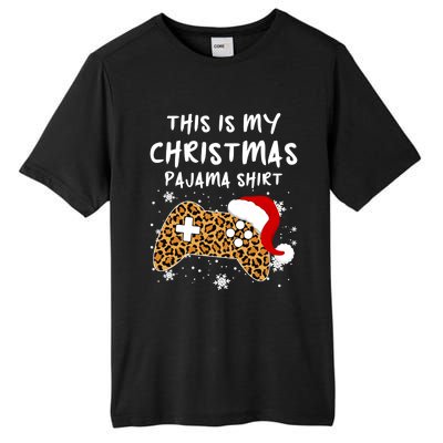 Leopard Video Game Santa Hat This Is My Christmas Pajama Cool Gift Tall Fusion ChromaSoft Performance T-Shirt