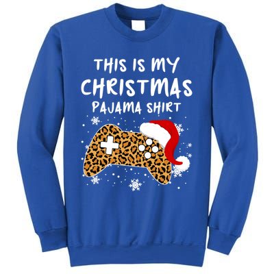 Leopard Video Game Santa Hat This Is My Christmas Pajama Cool Gift Sweatshirt