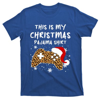 Leopard Video Game Santa Hat This Is My Christmas Pajama Cool Gift T-Shirt