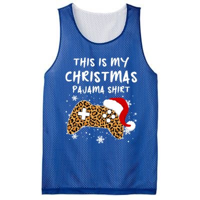 Leopard Video Game Santa Hat This Is My Christmas Pajama Cool Gift Mesh Reversible Basketball Jersey Tank