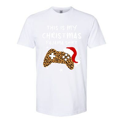 Leopard Video Game Santa Hat This Is My Christmas Pajama Cool Gift Softstyle CVC T-Shirt