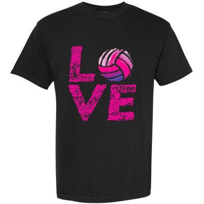 Love Volleyball Gifts For Volleyball Fans Teen Girl Wo Garment-Dyed Heavyweight T-Shirt